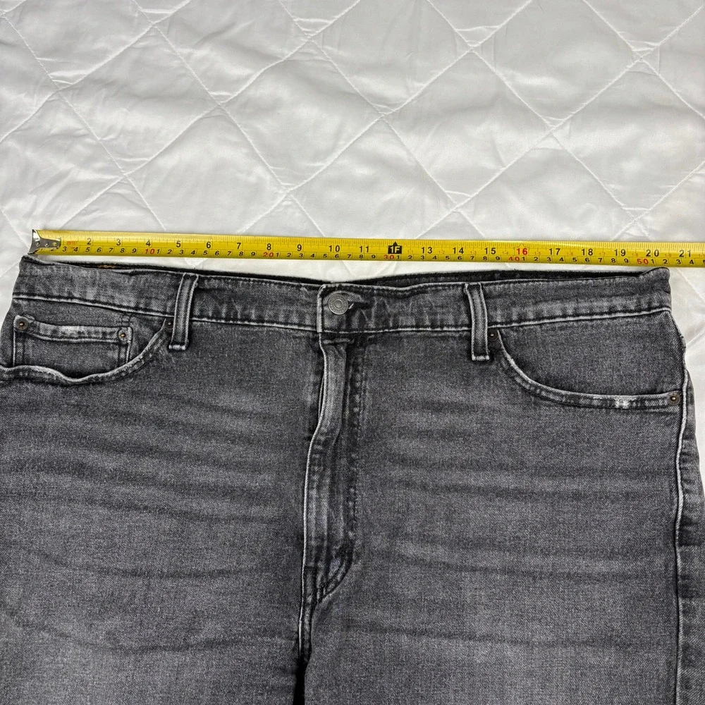 Levis 511 Slim Fit Denim Shorts Mens 42‎ Washed Black Gray Stretch Jean Shorts